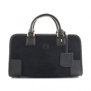 ロエベスーパーコピー LOEWE アマソナ スエード&ゴートレザー ハンドバッグ ブラック 35261A031100 - 商品画像 2