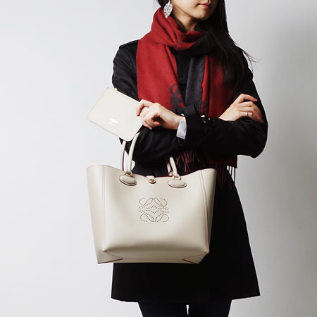 ロエベコピー ポーチ付きトートバッグ/BOLSO LEO SMOOTH CALF /STONE×LIP STICK 36471 j28 2642 レディース - 商品画像 4