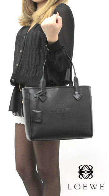 ロエベスーパーコピー LOEWE ヘリテージ トートバッグ ブラック&ゴールド 377.79.751.1100 - 商品画像 1