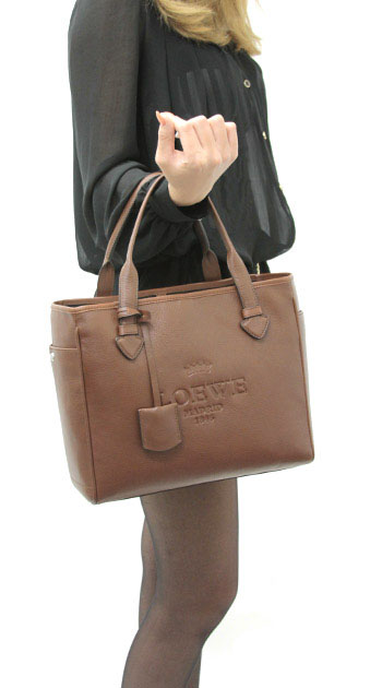 ロエベスーパーコピー LOEWE ヘリテージ トートバッグ ブラウン【TAN】&シルバー 377.79.751.2530 - 商品画像 1