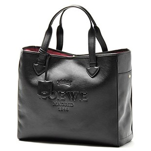 ロエベLOEWEコピー レザートートバッグ HERITAGE LARGE TOTE 377.79.750 1100 ブラック37779 750 1100 レディース - 商品画像 2