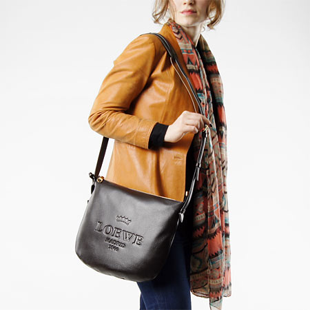 ロエベLOEWEコピー レザーショルダーバッグ HERITAGE MESSENGER 377.79.A45 3110 コーヒーブラウン - 商品画像 5