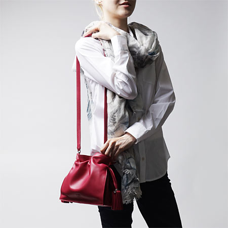 ロエベ/LOEWE/ ショルダーバッグ/FLAMENCO 22/フラメンコ NAPPA /RUBY ピンク系 38082 eh39 7160 レディース - 商品画像 3