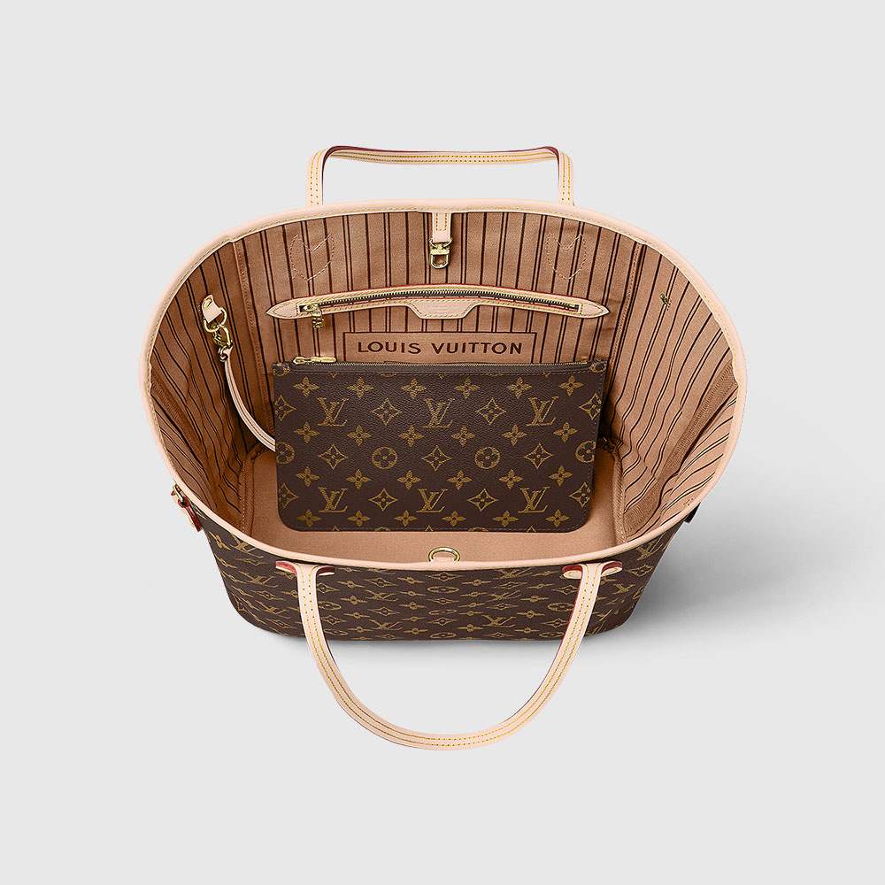 ルイヴィトン バッグ モノグラム LV トートバッグ ポーチ付き ネヴァーフルMM ベージュ M40995 M41177 M41178 - 商品画像 10