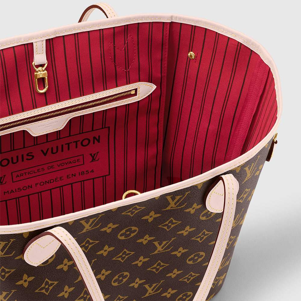ルイヴィトン バッグ モノグラム LV トートバッグ ポーチ付き ネヴァーフルMM ベージュ M40995 M41177 M41178 - 商品画像 7