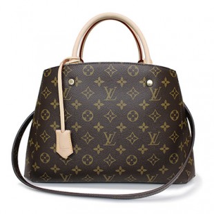 ルイヴィトンスーパーコピー バッグ LOUIS VUITTON LV 2Wayハンドバッグ トートバッグ 「モンテーニュMM」 モノグラム×ヌメ革 M41056 - 商品画像 1