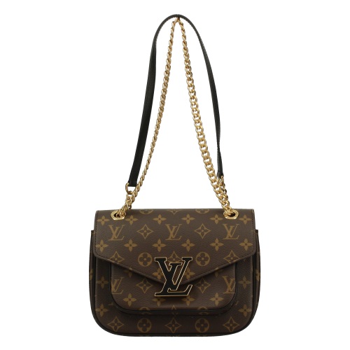 ルイ ヴィトンコピー LOUIS VUITTON モノグラム パッシー チェーン ショルダー バッグ ブラウン ブラック M45592 - 商品画像 9