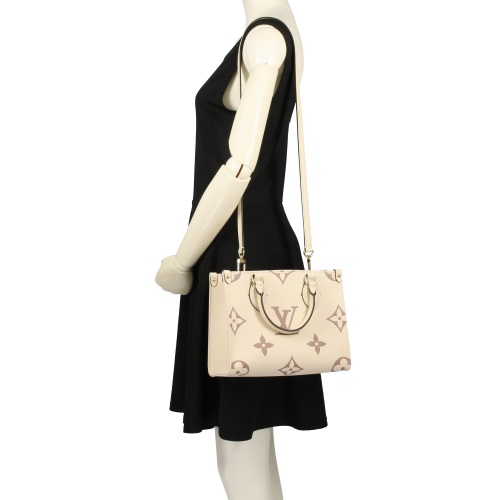 ルイヴィトンスーパーコピー LOUISVUITTON 2WAYバッグ オンザゴーPM アイボリー トート ショルダー ゴールド金具 M45654 レディース - 商品画像 5