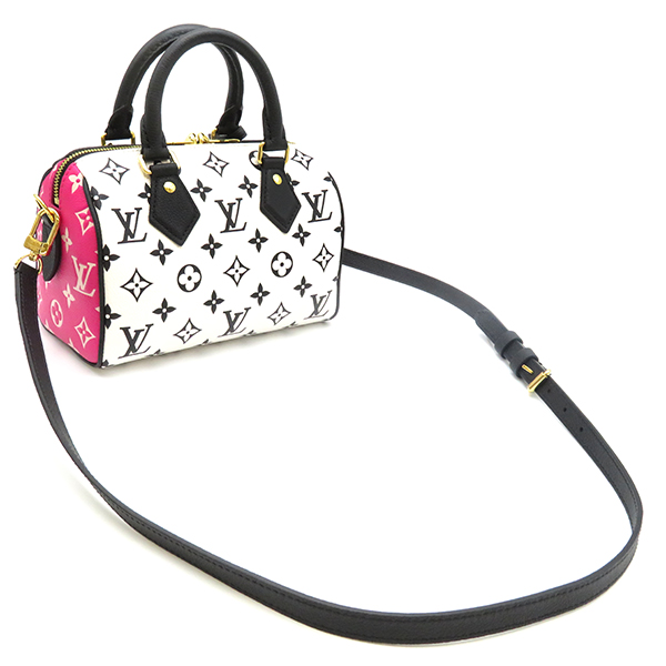 ルイヴィトンスーパーコピー LOUIS VUITTON 2WAYバッグ スピーディ・バンドリエール 20 ブラック/ホワイト ボストンバッグ 黒 白 ピンク ゴールド金具 M46088 レディース - 商品画像 4