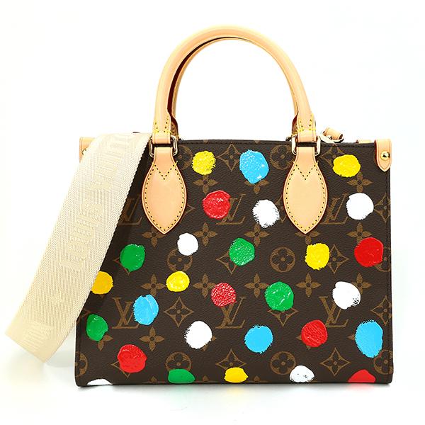 ルイヴィトンコピー モノグラム オンザゴーPM LV×YK 草間彌生 ドット 2way ショルダー トートバッグ 小銭入れ コインパース M46380 - 商品画像 4