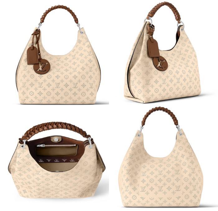 ルイ・ヴィトン LOUIS VUITTON カーメルバッグ モノグラム マヒナレザー クリーム M53188 - 商品画像 4