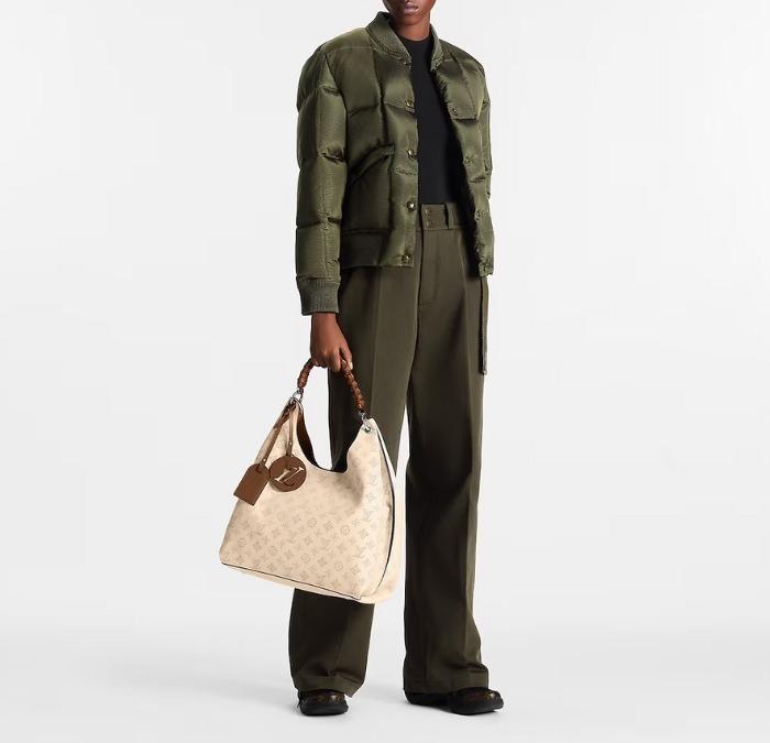 ルイ・ヴィトン LOUIS VUITTON カーメルバッグ モノグラム マヒナレザー クリーム M53188 - 商品画像 5