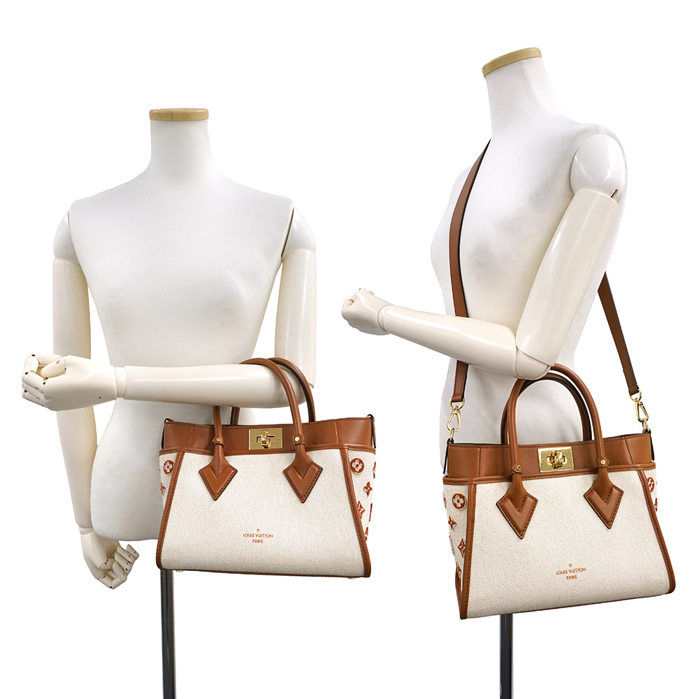 ルイ ヴィトンコピー LOUIS VUITTON キャンバス レザー オンマイサイド PM 2way 斜め掛け ショルダー ハンドバッグ ブラウン M59905 - 商品画像 6