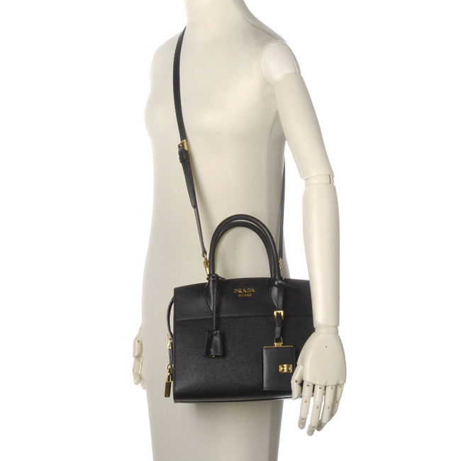 プラダスーパーコピー PRADA 型押しカーフスキン 2WAYハンドバッグ 1BA045 2EVU 002 - 商品画像 1