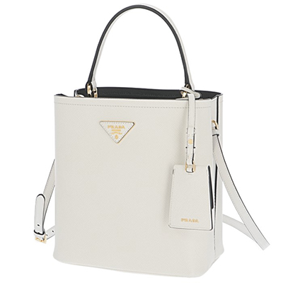 PRADAコピー ハンドバッグ ショルダー ダブル サフィアーノ レザー 2Wayバッグ ホワイト 1BA212OOO 2ERX G3Z - 商品画像 7
