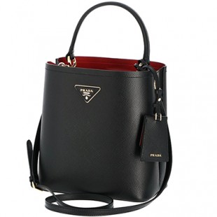 PRADAスーパーコピー ハンドバッグ ショルダー ダブル サフィアーノ レザー 2Wayバッグ ブラック 1BA212OOO 2ERX LJ4 - 商品画像 2