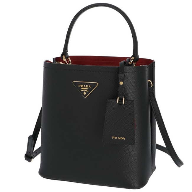 PRADAスーパーコピー ハンドバッグ ショルダー ダブル サフィアーノ レザー 2Wayバッグ ブラック 1BA212OOO 2ERX LJ4 - 商品画像 4
