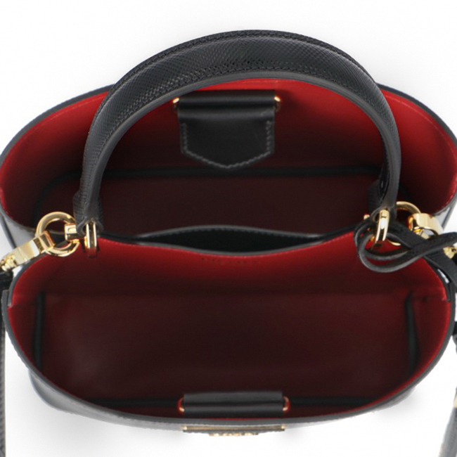 PRADAスーパーコピー ハンドバッグ ショルダー ダブル サフィアーノ レザー 2Wayバッグ ブラック 1BA212OOO 2ERX LJ4 - 商品画像 6