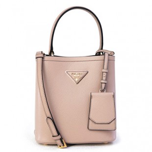 プラダコピー PRADA バッグ パニエ スモール SAFFIANO CUIR+C ショルダー付き 2WAY ハンドバッグ ピンクベージュ×ブラック 1BA217 2ERX F0UDW CIPRIA/NERO - 商品画像 2