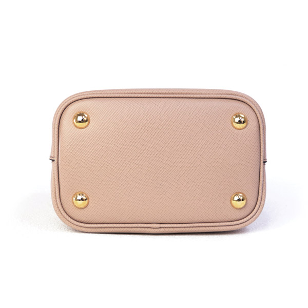 プラダコピー PRADA バッグ パニエ スモール SAFFIANO CUIR+C ショルダー付き 2WAY ハンドバッグ ピンクベージュ×ブラック 1BA217 2ERX F0UDW CIPRIA/NERO - 商品画像 6