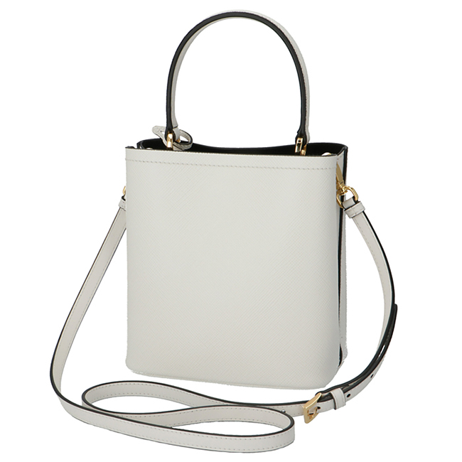 プラダスーパーコピー PRADA 2020年春夏新作 ショルダーバッグ パニエ スモール サフィアーノ レザーバッグ ホワイト 1BA217OOO 2ERX G3Z - 商品画像 4
