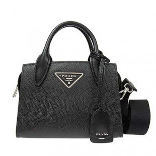 PRADAコピー プラダ モノクローム ショルダー付き 2WAY ハンドバッグ ショルダーバッグ ブラック 1BA269 2ERX F0002 - 商品画像 2