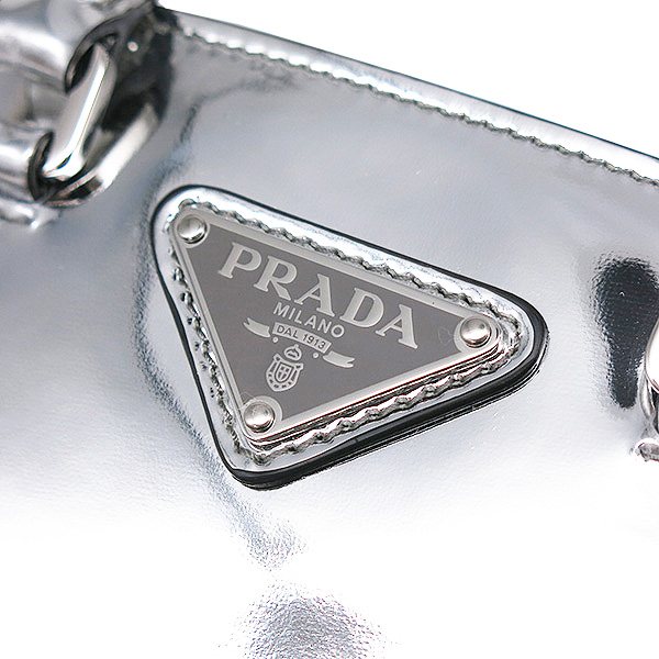 プラダスーパーコピー PRADA 2WAYバッグ スモール ブラッシュドレザー トート パテントレザー シルバー金具 1BA331 - 商品画像 1