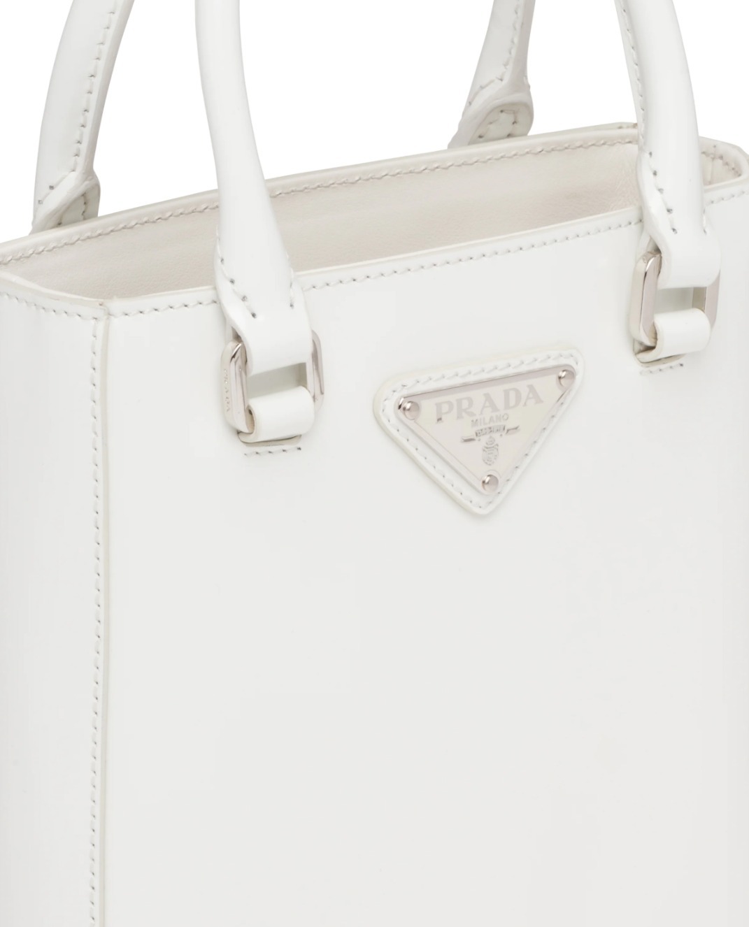プラダスーパーコピー 【PRADA】スモール ブラッシュドレザー トートバッグ 1BA331_ZO6_F0009_V_OOO - 商品画像 4