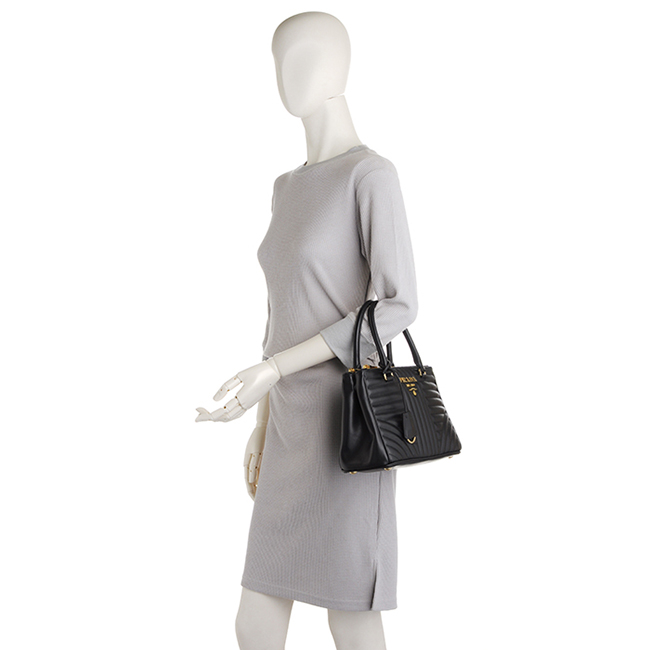 スーパーコピープラダ PRADA ダイアグラム DIAGRAMME ガレリアトート 2WAYハンドバッグ ブラック 1BA896MOI 2D91 632 - 商品画像 6