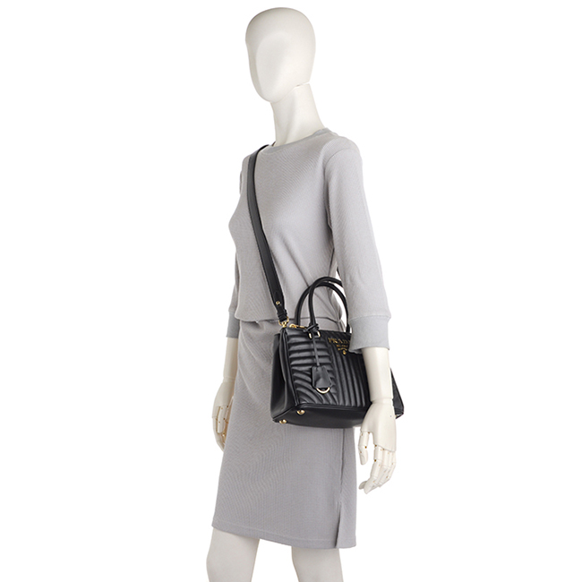 スーパーコピープラダ PRADA ダイアグラム DIAGRAMME ガレリアトート 2WAYハンドバッグ ブラック 1BA896MOI 2D91 632 - 商品画像 3