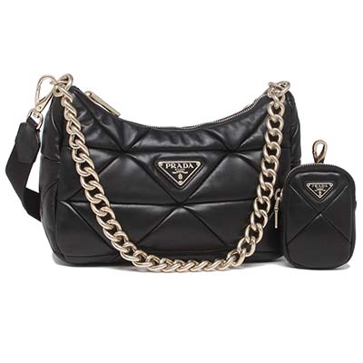 プラダバッグスーパーコピー ショルダーバッグ ハンドバッグ パッチワーク ミニバッグ ブラック レディース PRADA 1BC157 2DMO F0002 - 商品画像 7