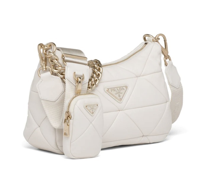 プラダスーパーコピー Prada System ナッパレザー パッチワーク ショルダーバッグ 1BC157_2DMO_F0009_V_L9O - 商品画像 1