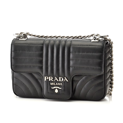 スーパーコピープラダ PRADA バッグ ショルダー チェーン 斜め掛け DIAGRAMME ダイアグラム ショルダーバッグ ブラック 1BD107COI 2D91 002 - 商品画像 6