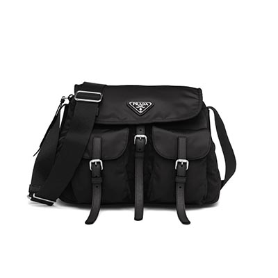 プラダ PRADA ナイロン×サフィアーノ ショルダーバッグ ブラック 1BD225_V44_F0002_V_OOH - 商品画像 5