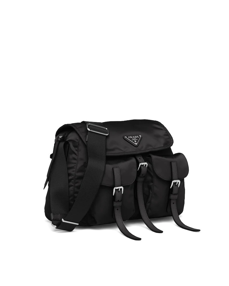 プラダ PRADA ナイロン×サフィアーノ ショルダーバッグ ブラック 1BD225_V44_F0002_V_OOH - 商品画像 3