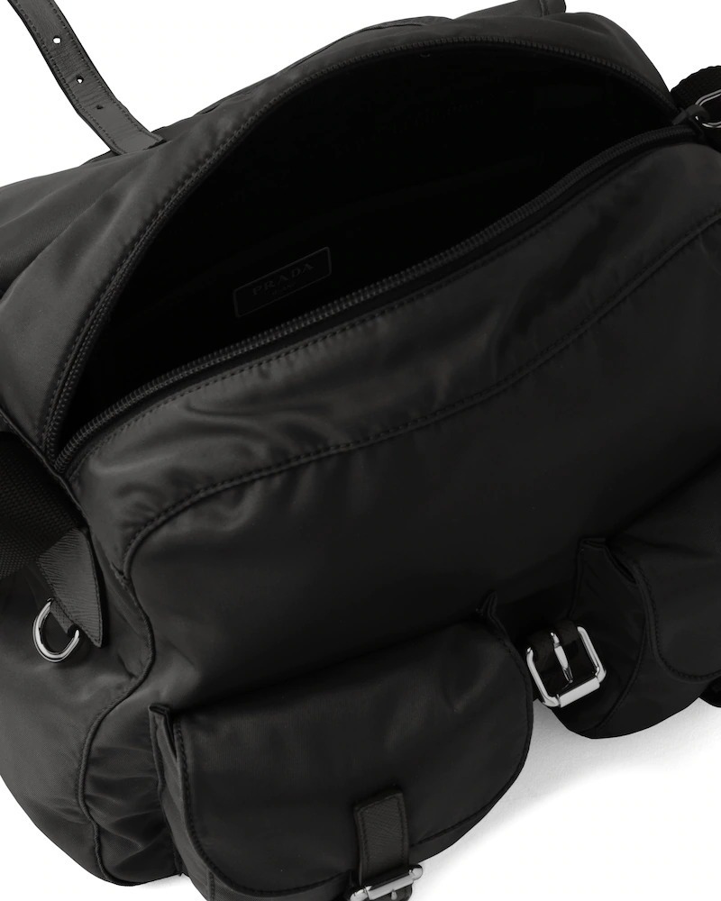 プラダ PRADA ナイロン×サフィアーノ ショルダーバッグ ブラック 1BD225_V44_F0002_V_OOH - 商品画像 4