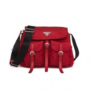 プラダ PRADA ナイロン×サフィアーノ ショルダーバッグ ファイヤー 1BD225_V44_F0002_V_OOH - 商品画像 2