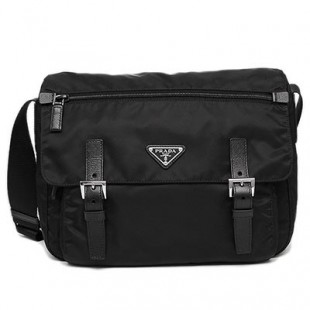 プラダ ショルダーバッグ ヴェラ トライアングルロゴ ブラック レディース メンズ PRADA 1BD671 V44 F0002 - 商品画像 2