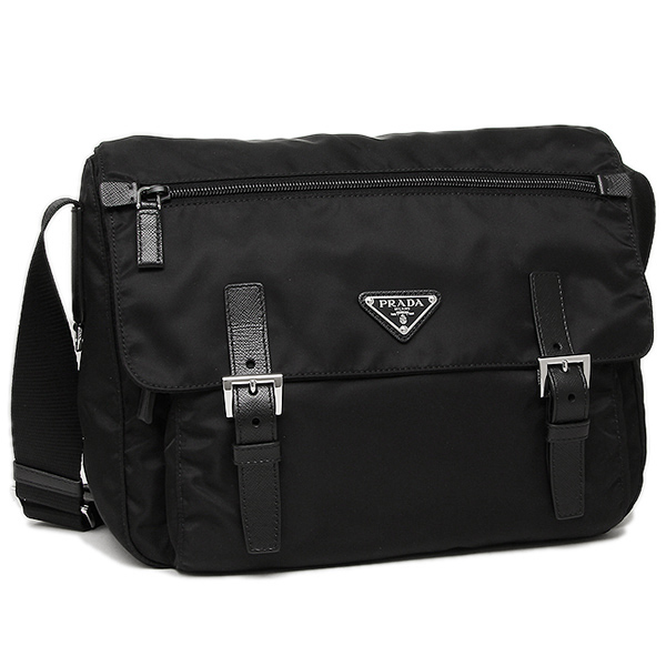 プラダ ショルダーバッグ ヴェラ トライアングルロゴ ブラック レディース メンズ PRADA 1BD671 V44 F0002 - 商品画像 5