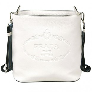 プラダコピーバッグ 1BE023 PRADA ショルダーバッグ VITELLO PHENIX TALCO タルコ カーフパウダーホワイト シルバー金具 - 商品画像 2