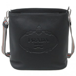 プラダバッグコピー 1BE023 PRADA ショルダーバッグ VITELLO PHENIX NERO ネロ カーフブラック シルバー金具 - 商品画像 2