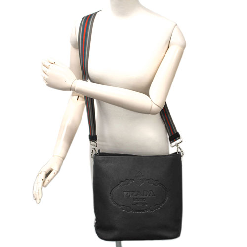 プラダバッグコピー 1BE023 PRADA ショルダーバッグ VITELLO PHENIX NERO ネロ カーフブラック シルバー金具 - 商品画像 3