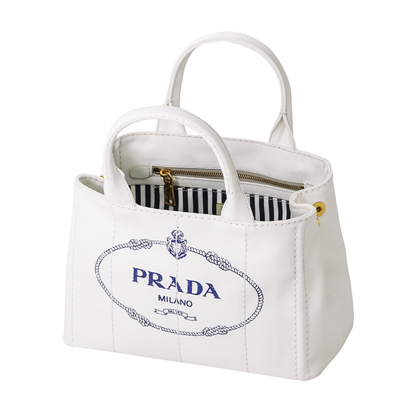 プラダコピー トートバッグ PRADA 1BG439 ZKI F0UB0 バッグ カナパ CANAPA レディース BIANCO(ビアンコ)/BLU ホワイト 白/ブルー 青 - 商品画像 5