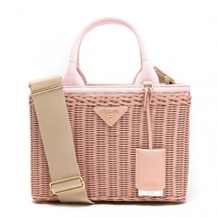 プラダ PRADA バスケットバッグ/ハンドバッグ ミドリノ/MIDOLLINO カナパ/CANAPA 三角ロゴプレート ペスカピンク 1BG835 2E28 F0333 VWOY レディース - 商品画像 2