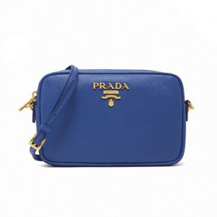 プラダバッグスーパーコピー レディース レザー ショルダーバッグ LEATHER SHOULDER BAG 1BH036NZV F0013 AZZURRO BLUE 青 ミニバッグ PRADA - 商品画像 2