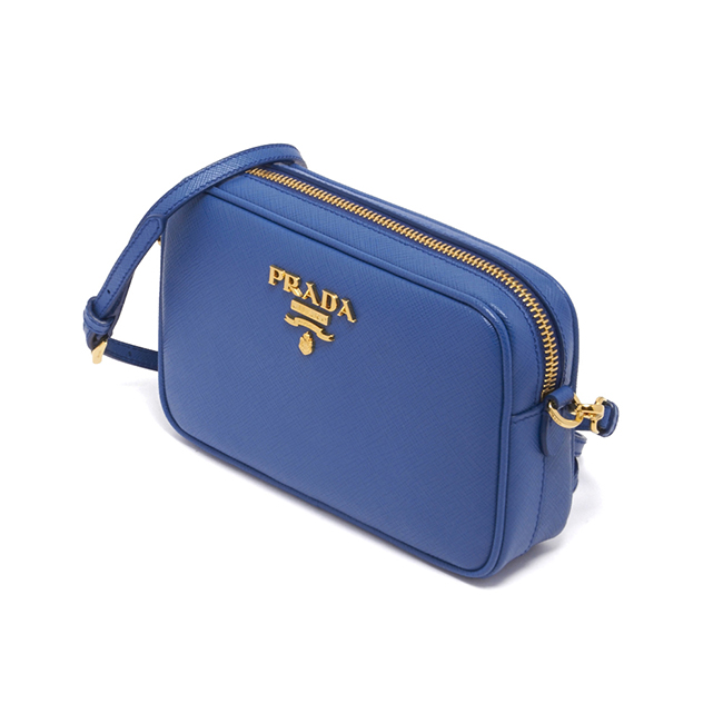 プラダバッグスーパーコピー レディース レザー ショルダーバッグ LEATHER SHOULDER BAG 1BH036NZV F0013 AZZURRO BLUE 青 ミニバッグ PRADA - 商品画像 6
