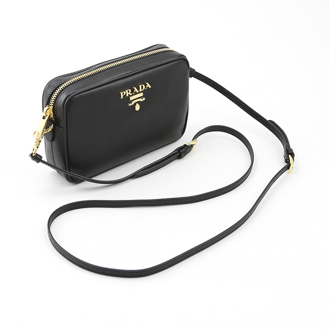 スーパーコピープラダ PRADA ミニ レザーショルダーバッグ ブラック 1BH036VOOONZVF0002 - 商品画像 1