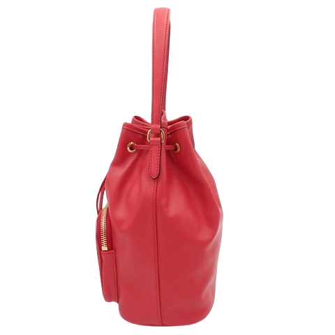 PRADAコピー デュエット レザー ショルダーバッグ ハンドバッグ 巾着バッグ バケット 2WAY レッド赤 1BH038_2CCC_F0D17_V_OOM レディース - 商品画像 2