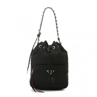PRADAコピー巾着ショルダーバッグ ナイロン ブラック ショルダースタッズ 1BH038 V OBO 2BYB ik - 商品画像 2