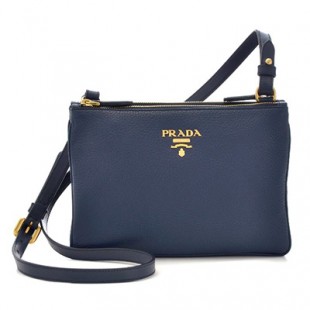 プラダコピー PRADA 2017年春夏新作 カーフスキン ショルダーバッグ ネイビー系 バッグ BAG 1BH046 2BBE 216 - 商品画像 2